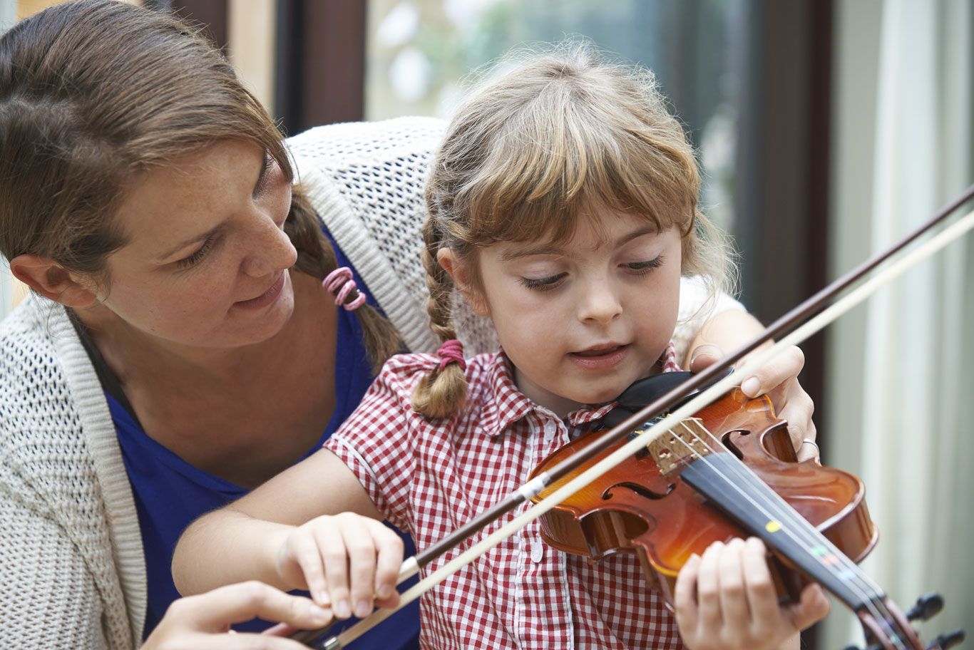 Child playing violin