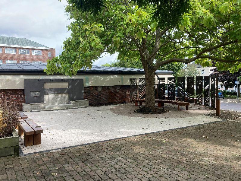 This is an image of how the County Hall Memorial area looks today