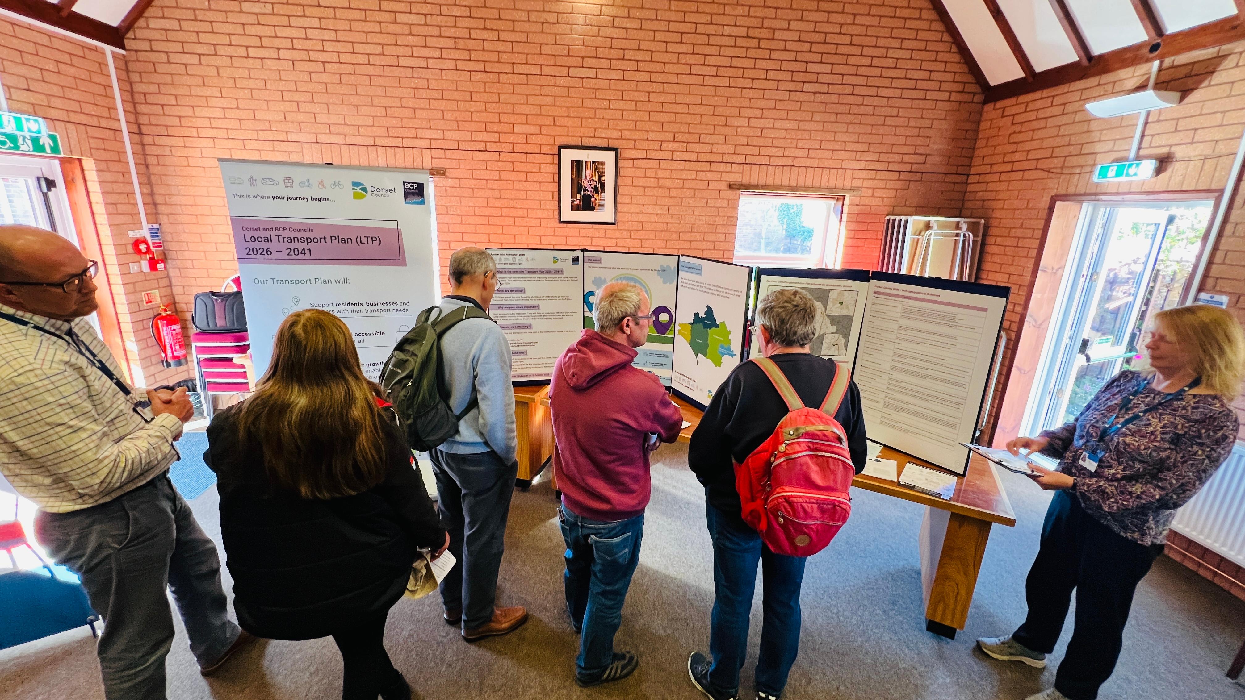 Image of residents attending a community event for the Local Transport Plan
