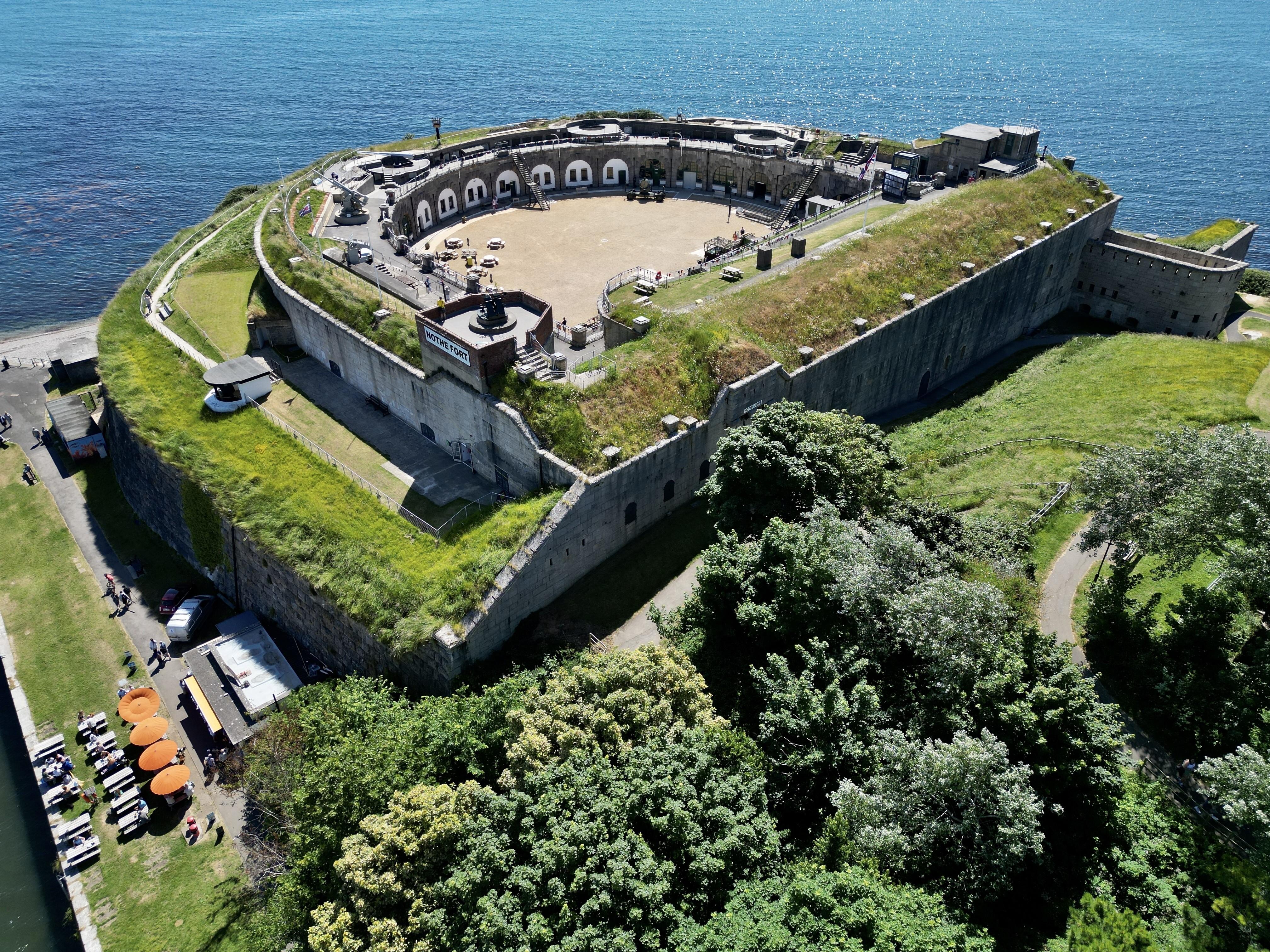 Aerial image of Nothe Fort in Weymouth