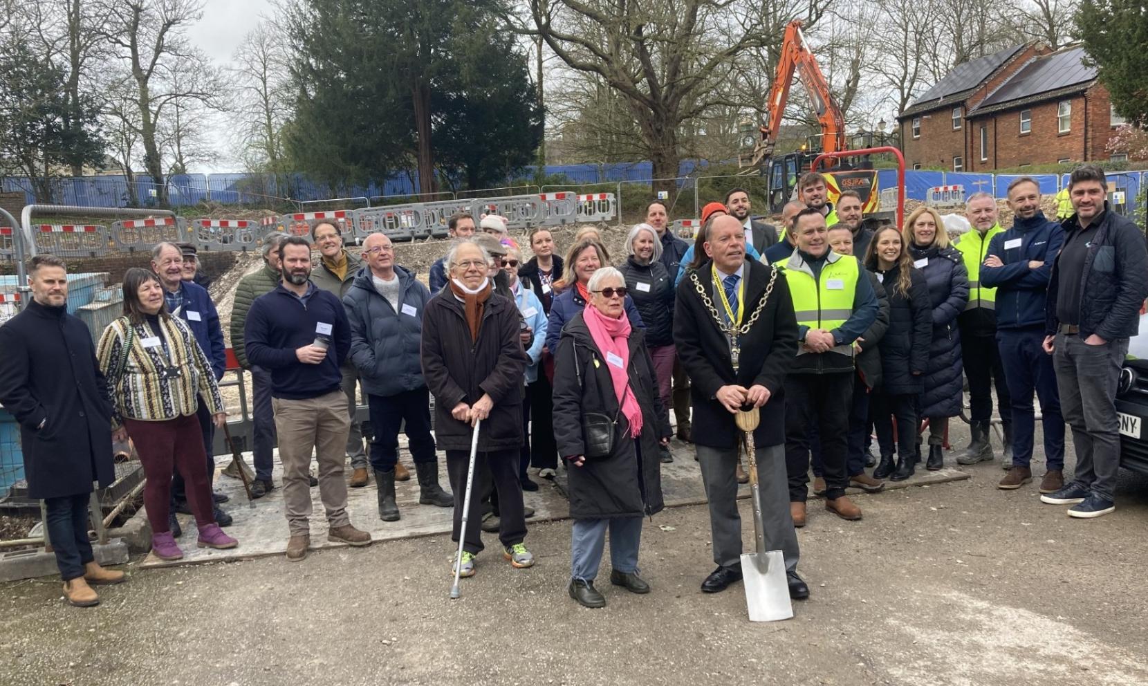 Celebrating the start of building at Roman Corner