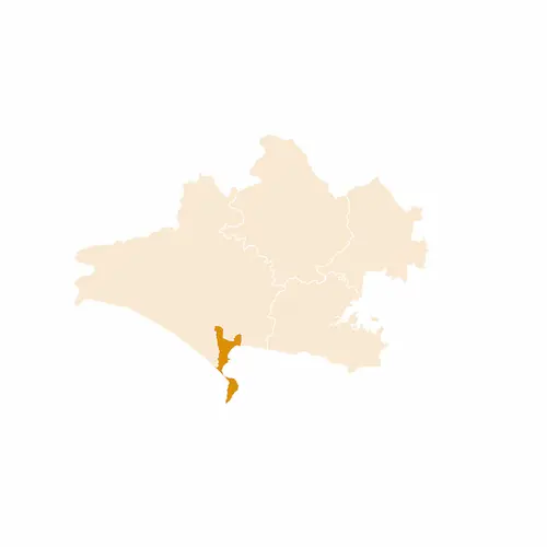 Map with one highlighted area.