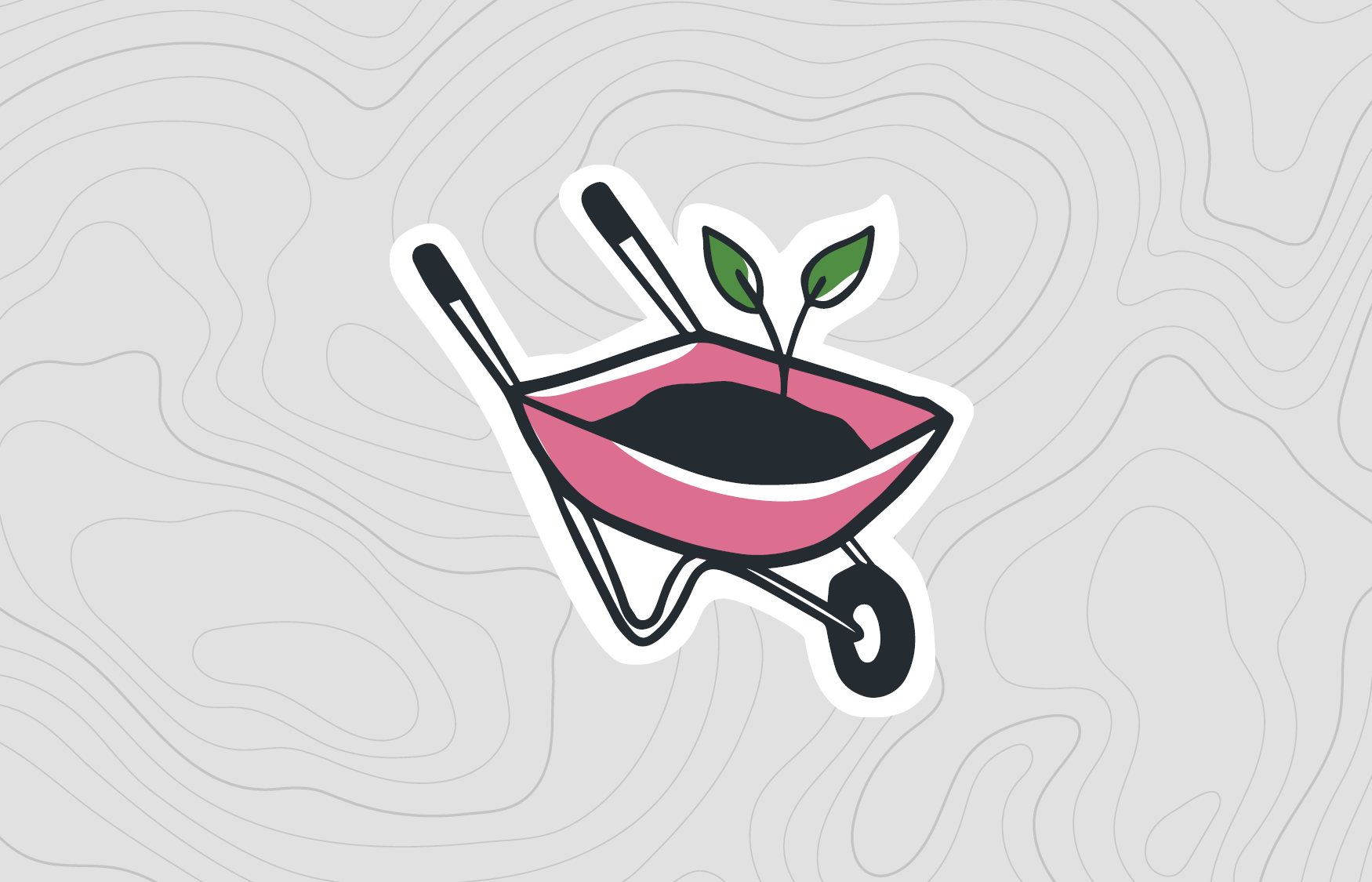 Illustration of a red wheelbarrow