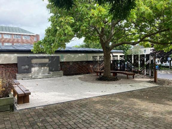 This is an image of how the County Hall Memorial area looks today